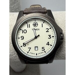 Timex‎ T46191 New Battery Mens Expedition Indiglo Watch 41MM 8" Leather Band
